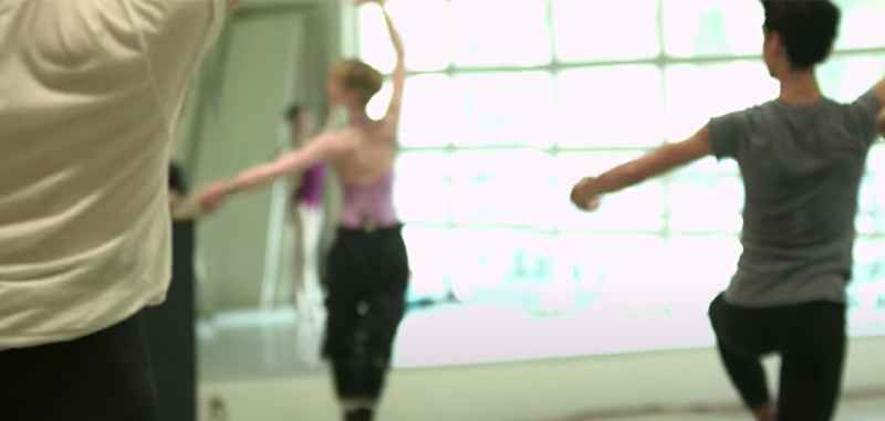 Screenshot of ballet master class during National YoungArts Week