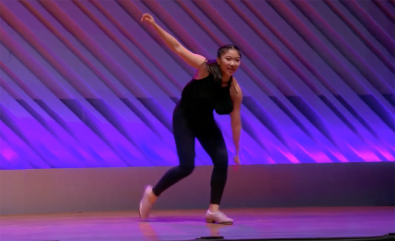 Screenshot of Amelie Or's Tap performance during National YoungArts Week