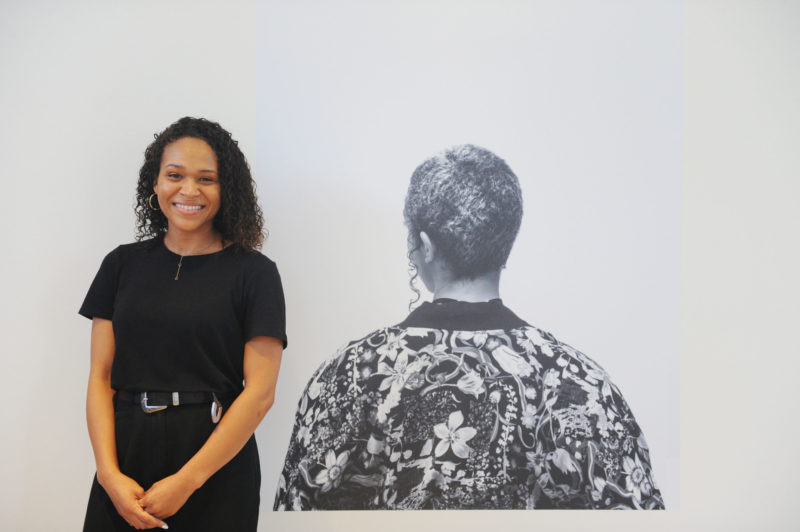 Angela Francis at the opening of the 2019 Photography Exhibition "Can We Be as Brave"