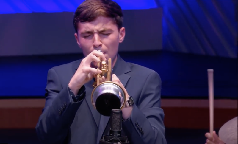 Screenshot of Jazz winner performing "Stepping Stones" composed by Ethan Pires