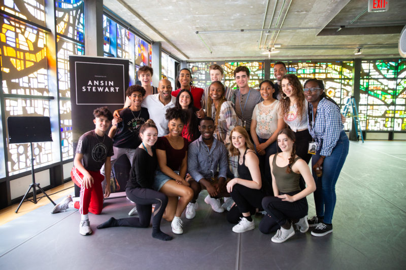 Brandon Victor Dixon posing with 2019 Winners in Theater