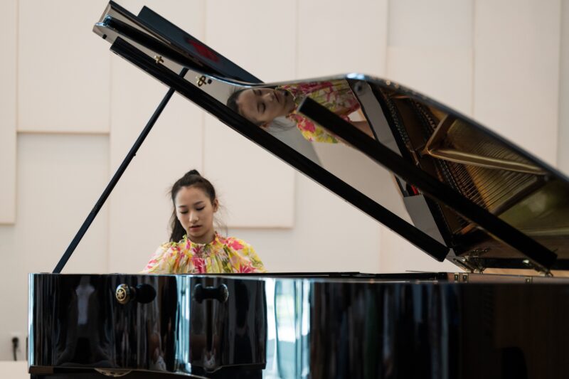 2023 YoungArts winner in Classical Music Harmony Zhu performs during a master class at National YoungArts Week.