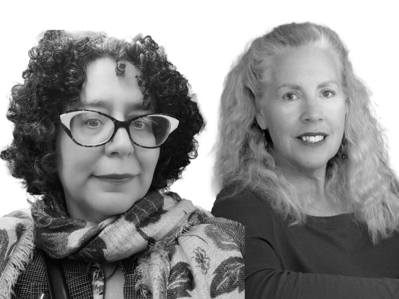 Black and White Headshots of Joanna Fuhrman and Denise Duhamel