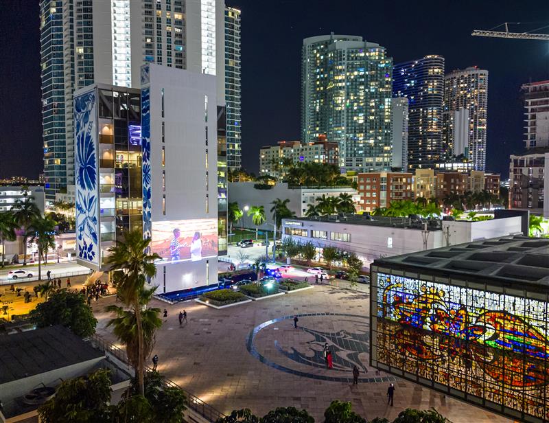 Overhead photo of the YoungArts Campus in Miami, FL.